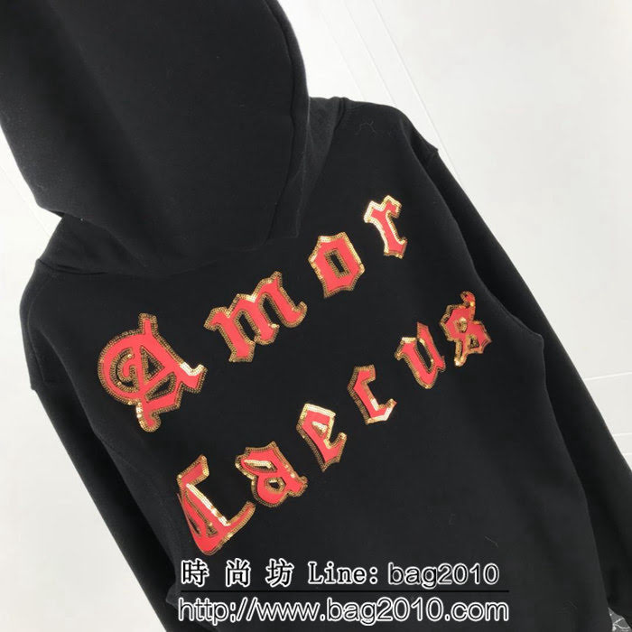 GUCCI古馳 18秋冬新款 大眼睛後背刺繡亮片 OS寬鬆版 圓領衛衣 男女同款 ydi1306